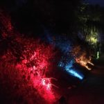 Geheimnisvolle und farbenfrohe Illumination bei den Wasserspielen in Templin